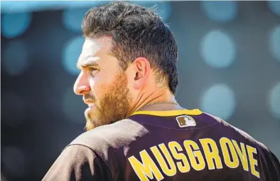  ?? MEG MCLAUGHLIN U-T ?? Joe Musgrove’s broken toe has some San Diegans worried the curse is real and will keep the Padres from winning a title.