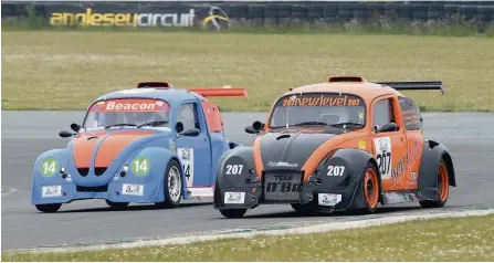  ??  ?? VW Beetles in action at Anglesey Circuit