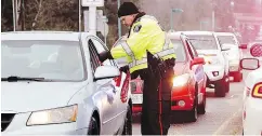  ?? GINO DONATO / POSTMEDIA NEWS FILES ?? Under new rules police have the right to ask for a breathalyz­er test from any drivers that they lawfully stop.