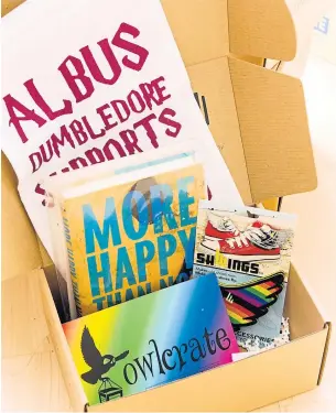  ?? THE NEW YORK TIMES ?? An OwlCrate subscripti­on box for young adult books.