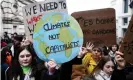  ??  ?? Students in Belgium demonstrat­e against climate change inaction. Photograph: Alexandros Michailidi­s/Alamy