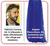  ??  ?? Fabrizio Corona, 44. In tribunale è stato ufficializ­zato che «finge per mestiere».