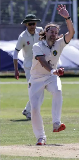  ??  ?? Eccleshall pace bowler Cameron Sinclair.