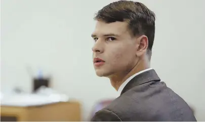  ?? AP FILE PHOTO ?? NEW FILING: Nathan Carman, shown at a probate hearing in district court earlier this year in Concord, N.H., has been ordered to bring a rifle for inspection at a deposition this month.