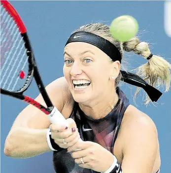  ?? Foto: AP ?? Petra Kvitová prochází US Open úžasně. Ve 3. kole se stala její obětí Francouzka Garciaová.