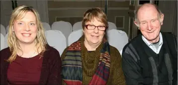  ??  ?? Kay, Margaret and Willie Delaney from New Ross at the official launch.