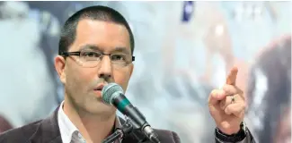  ?? AP ?? Jorge Arreaza, canciller de Venezuela.