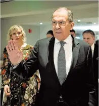  ?? /REUTERS ?? El canciller ruso Sergéi Lavrov estuvo en México a principios de este mes
