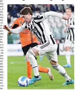  ?? ANSA ?? Dusan Vlahovic, 22 anni: 8 presenze e 4 gol con la Juventus