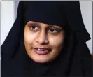  ??  ?? STRIPPED OF CITIZENSHI­P:
Shamima Begum was found in Syria