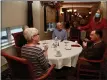  ?? SUBMITTED PHOTO BY COLLEEN ALGEO ?? Peter Becker Community CEO and President Suzanne Owens welcomes Penny and Jerry Troxel and Carol and Howard Dickinson in the reopened dining room.