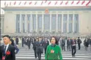  ?? REUTERS ?? Delegates at the Great Hall of the People on Saturday.