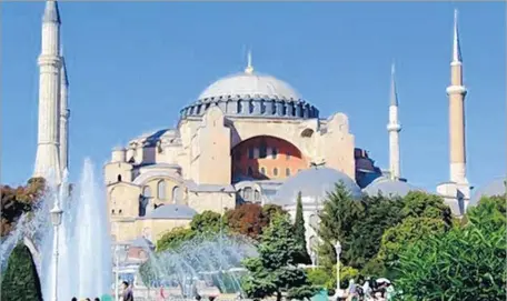  ?? Jerzy Kociatkiew­icz ?? THE HAGIA SOPHIA in Istanbul was built as a Greek Orthodox basilica in the 6th century, became a mosque in 1453 and a museum in 1935. Nearly 3.5 million people visit the Hagia Sophia annually, making it the most popular tourist attraction in Turkey.
