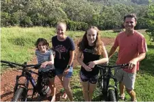  ?? Photo: Contribute­d ?? FAMILY AFFAIR: Meg and Mark Zammit prepare for Ride the Range with their children Erin (left) and Ava.