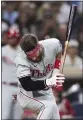  ?? THE ASSOCIATED PRESS ?? The Phillies’ Bryce Harper will have surgery today to repair a broken thumb.