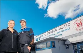  ?? Photo / File ?? Bay of Plenty Plumbing and Gas co-owners Sarah and Aaron Jamieson.