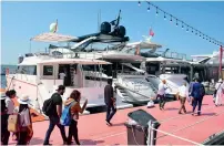  ?? Photo by Shihab ?? Yachts on display at the Dubai Internatio­nal Boat Show on Tuesday. The event welcomed more than 400 boats. —