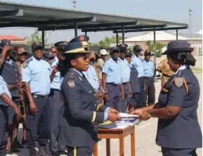  ?? Photo: MICT ?? Awards… Various officers in the Oshikoto region were promoted and awarded for outstandin­g contributi­ons.