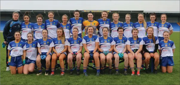  ??  ?? The Wicklow ladies team who were defeated by Longford in the Lidl Ladies National Football League Round 7 clash in Pearse Park last weekend.