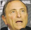  ??  ?? Gary Bettman