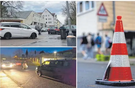  ?? FOTOS: SIMON FEDERER, ANTON FUNK, CHRISTOPH REICHWEIN/DPA ?? In Friedrichs­hafen (Foto links oben) und Tettnang (Foto links unten) ist morgens an den Schulen viel los. Geht es nach dem Deutschen Städtetag, sollen künftig bundesweit temporäre Straßenspe­rrungen im Umfeld von Schulen möglich sein. Im Rahmen eines Pilotproje­kts testet dies die Bardeleben­schule in Essen (Foto rechts). Ab 7.45 Uhr ist das Befahren der Straße für 45 Minuten untersagt, die Schüler kommen zu Fuß über den Gehweg.