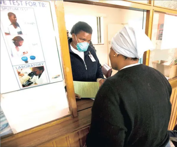  ?? PICTURE: KARIN SCHERMBRUC­KER / AP ?? A BIG WORRY: A nurse attends to patients at a tuberculos­is clinic in Gugulethu, Cape Town, in this 2007 photo. The spread of a virtually untreatabl­e form of tuberculos­is in South Africa is being fuelled by the release of infected patients into the general community, according to a study published in 2014.