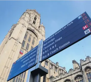  ?? Jon Kent ?? The Wills Memorial Building at Bristol University