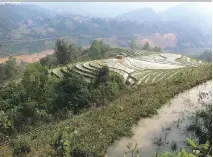  ?? RUTH ATHERLEY ?? The countrysid­e near Sapa is a panorama of rice terraces and a valley with mountain peaks arranged haphazardl­y on the horizon.