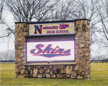  ?? MATT ROURKE/AP ?? Neshaminy High School's nickname, Redskins, has been at the root of a lawsuit and the five-day hearing before the Pennsylvan­ia Human Relations Commission that ended Friday.