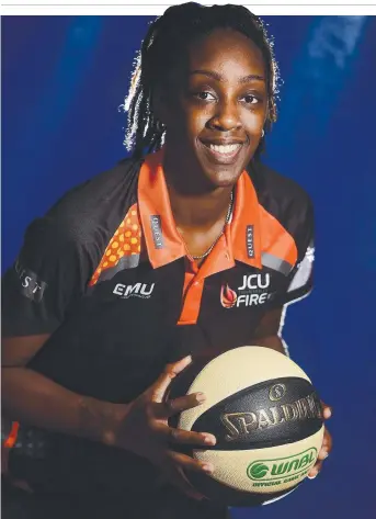  ?? ENERGY: Townsville Fire import Laurin Mincy at Townsville Stadium. Picture: SCOTT RADFORD- CHISHOLM ??