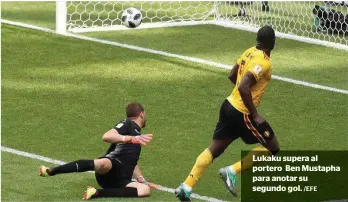  ?? /EFE ?? Lukaku supera al portero Ben Mustapha para anotar su segundo gol.