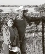  ?? Courtesy photo ?? Alphonse Dotson and Martha Cervantes Dotson own Certenberg Vineyards in the Texas Hill Country.