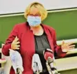  ?? Foto: Kümmritz ?? Ministerin Theresia Bauer war an der Uniklinik Ulm zu Gast.