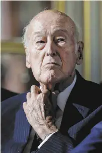  ?? THOMAS SAMSON / POOL / AFP ?? Valery Giscard d’Estaing a dirigé la France de 1974 à 1981 et est toujours membre du Conseil constituti­onnel.