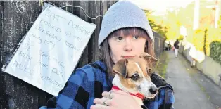  ?? PHOTO: LINDA ROBERTSON ?? Poisoned path . . . Alyssa Carty is sounding the alarm after her dog, Poppy, nearly ate rat poison pellets neatly laid out on a Caversham path.