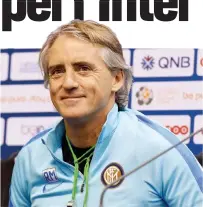  ??  ?? Roberto Mancini, 51 anni, ha riportato l’Inter in testa alla classifica