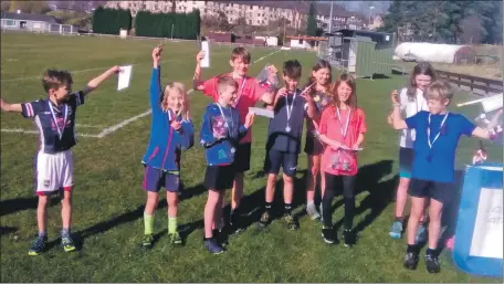  ?? ?? Lochaber Athletics Club juniors celebrated the end of their Winter League with a prizegivin­g ceremony.