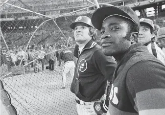  ?? Associated Press 1980 ?? After eight years with the Reds, Joe Morgan returned to the Astros in 1980. In that year’s NLCS, Houston lost to the Phillies and Morgan’s former Cincinnati teammate, Pete Rose.