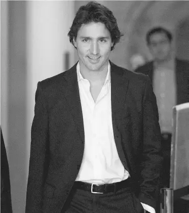  ?? ADRIAN WYLD/ THE CANADIAN PRESS ?? Liberal MP Justin Trudeau’s good looks are likely to work in his favour in his bid to lead the party.
