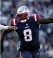  ?? NANCY LANE / HERALD STAFF FILE ?? HE’S BACK: The Pats prioritize their own free agents like Ja’Whaun Bnntley