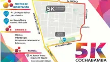  ?? GAMC ?? El mapa del recorrido de la competenci­a 5K.