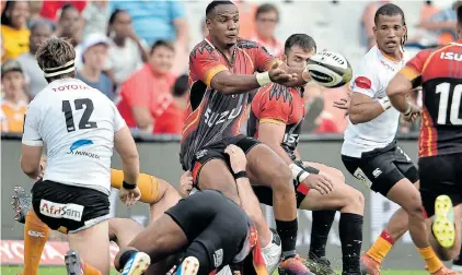  ?? Picture:JOHAN PRETORIUS/ GALLO IMAGES ?? TOUGH BREAK: The Isuzu Southern Kings’ Andell Loubser in action during their Guinness PRO14 match at Toyota Stadium on February 1 in Bloemfonte­in. If the new PRO14 season starts towards the end of the year, the Kings might have to delay their participat­ion until next year