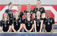  ??  ?? Runners-up Girls under-19s who lost in their final