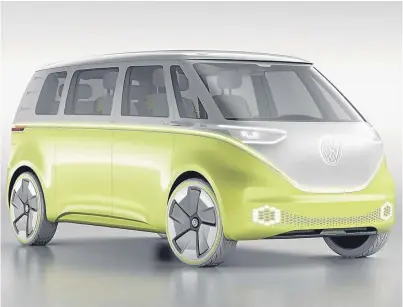 ??  ?? Volkswagen says the Microbus “unites past and future.”