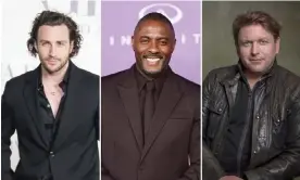  ?? Shuttersto­ck/ Getty Images ?? Licensed to grill …? Aaron Taylor-Johnson, Idris Elba and James Martin. Composite: