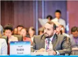  ??  ?? Health Minister Sheikh Dr Basel Al-Sabah represents Kuwait at the forum.