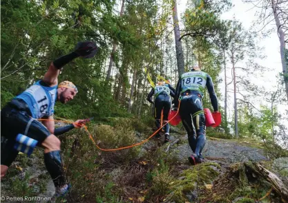  ?? FOTO: PETTERI RANTANEN ?? TERRäNG. Noux erbjöd varierande terräng för deltagarna.