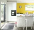  ??  ?? > IS THIS YOU? Pale may be prevailing on decor magazine pages, but bright colours stamp your personalit­y indelibly onto a room. Here, a small hit of Benjamin Moore’s Banana Yellow creates a sunny effect in a kitchen.