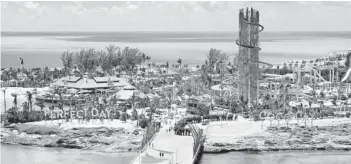  ?? PHOTOS BY JOE BURBANK/ORLANDO SENTINEL PHOTOS ?? CocoCay, the private island in the Bahamas for Royal Caribbean cruise line, received only superficia­l damage.