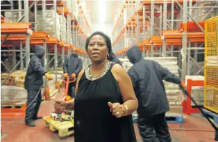  ?? Picture: SIMON MATHEBULA ?? PARTNERSHI­PS: Evodia Motsepe, one of the beneficiar­ies of the Agoa US poultry deal, has secured access to cold storage and distributi­on facilities